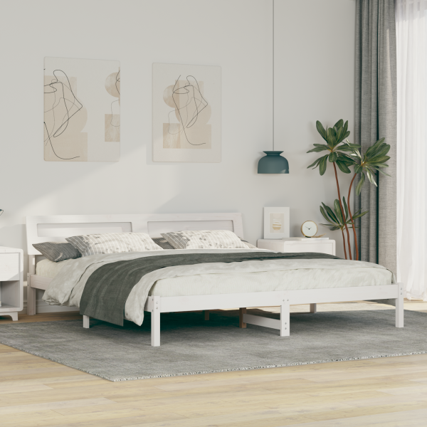 Estructura de cama Blanco 200 x 200 cm Madera D