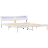 Estrutura da Cama Branco 200 x 200 cm madeira 2