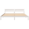 Estrutura da Cama Branco 200 cm x 200 cm Metal e Madeira 5