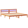 Estructura de cama Marrón 200 x 200 cm Madera 2
