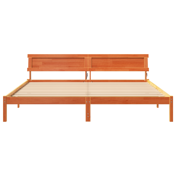Estructura de cama Marrón 200 x 200 cm Madera M 5