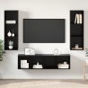 Juego de muebles de TV 3 pcs Roble negro 37 x 37 x 142.5 cm 4