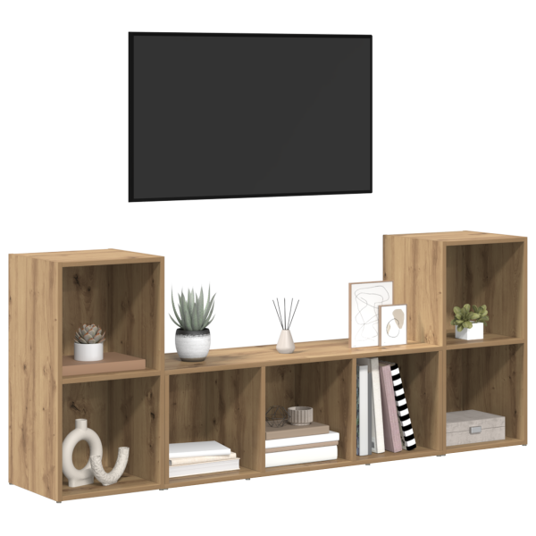 Juego de muebles de TV 3 pcs Marrón 107 x 35 x 37 cm M 3