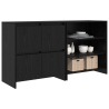 Vitrina 2 pcs Roble negro 70 x 41 x 75 cm Madera contrachapada 3