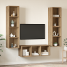 Juego de muebles de TV 3 pcs Roble artisan 37 x 37 x 142.5 cm 4