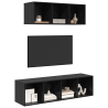 Juego de muebles de TV 2 pcs Roble negro 37 x 37 x 142.5 cm 3