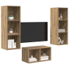 Juego de muebles de TV Roble artisan 37 x 37 x 107 cm 3