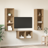 Juego de muebles de TV Roble artisan 37 x 37 x 107 cm 4
