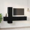 Conjunto de mueble de TV 5 pcs Roble negro Madera contrachapada 4