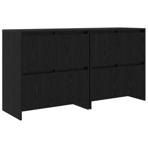 Buffet 2 pcs Carvalho preto 70 x 41 x 75 cm Madeira processada H