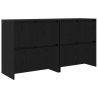 Buffet 2 pcs Carvalho preto 70 x 41 x 75 cm Madeira processada 2