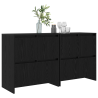 Vitrina 2 pcs Roble negro 70 x 41 x 75 cm Madera contrachapada 3