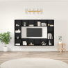 Conjunto de mueble de TV 4 pcs Negro 37 x 37 x 142.5 cm 1