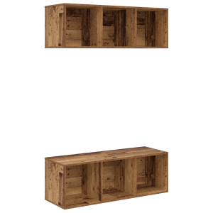 Gabinetes para TV Montados en la Pared 2 pcs Madera vieja H