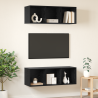 Gabinetes para TV Montados en la Pared 2 pcs Roble negro 4