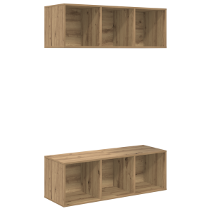 Gabinetes para TV Montados en la Pared 2 pcs Roble artisan H