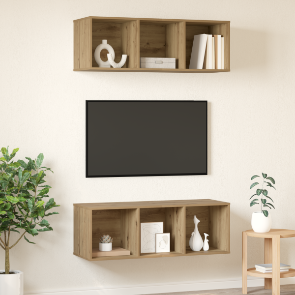 Gabinetes para TV Montados en la Pared 2 pcs Roble artisan M 5