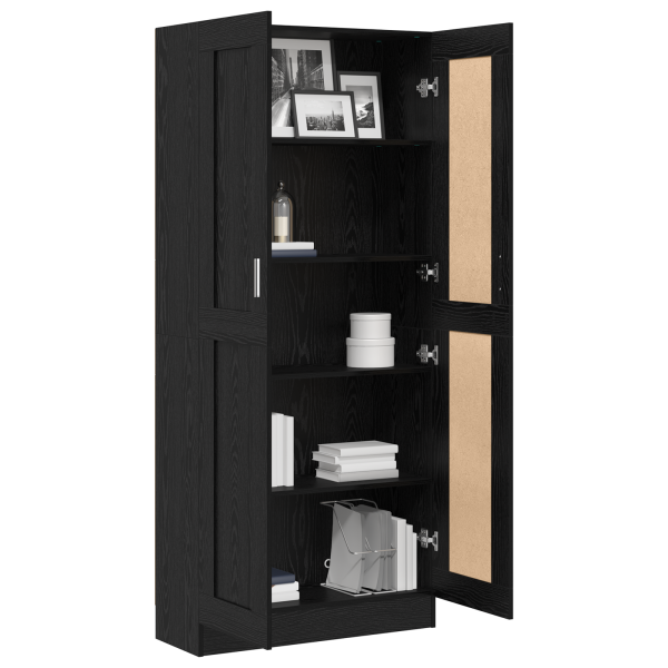 Gabinete de Livros Carvalho preto 82.5 x 30.5 x 185 cm M 3