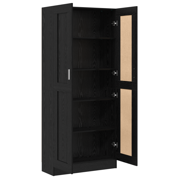 Gabinete de Livros Carvalho preto 82.5 x 30.5 x 185 cm M 5