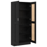 Gabinete de Livros Carvalho preto 82.5 x 30.5 x 185 cm 5