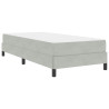 Cama box spring com colchão Cinzento-claro 80 x 200 cm Veludo 2
