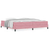 Cama box spring con colchón Rosa 200 x 200 cm Terciopelo 4