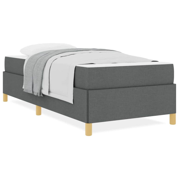 Cama tipo Box Spring Gris oscuro. Marrón y Blanco y Gris oscuro M 4