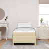 Cama tipo Box Spring Otro Blanco y Crema 90 x 190 cm tela 5