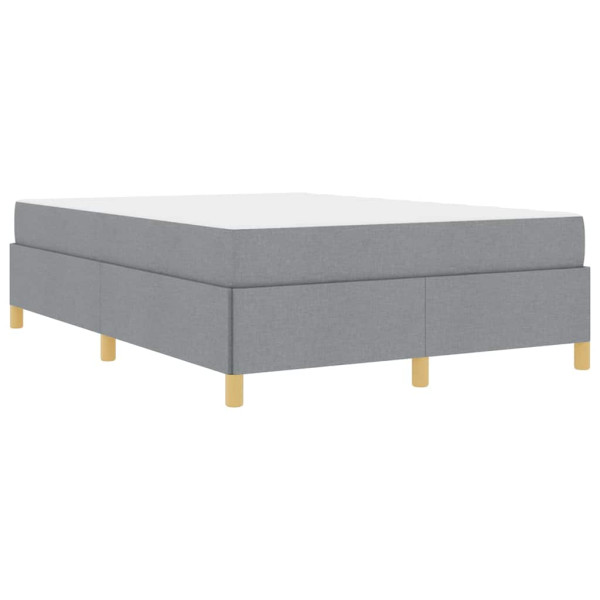 Cama Box Cinza Claro e Branco e Cinza Claro 160 x 200 cm tecido M 2