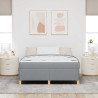 Cama Box Cinza Claro e Branco e Cinza Claro 160 x 200 cm tecido 5