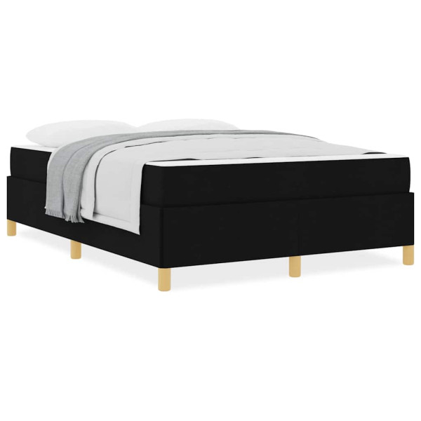 Cama tipo Box Spring Negro y Blanco y Negro 160 x 200 cm tela M 4