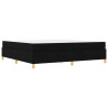 Cama tipo Box Spring Negro y Blanco y Negro 200 x 200 cm tela 2