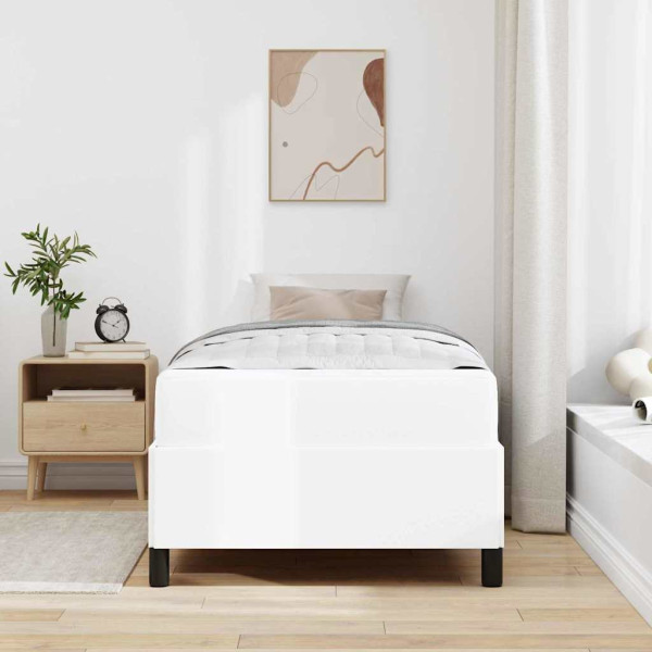Estrutura de cama com colchão Branco 80 x 200 cm M 5