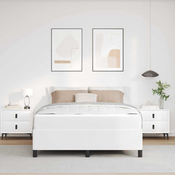 Estrutura de cama com colchão Branco 140 x 200 cm M 5
