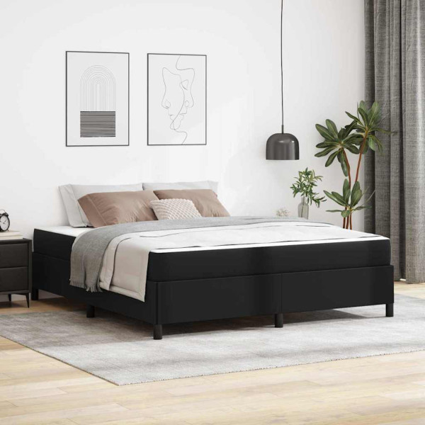 Estructura de cama con colchón Negro 180 x 200 cm D
