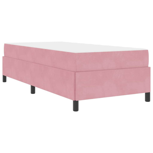 Estructura de cama Otro Rosa y blanco 80 x 200 cm Terciopelo M 2