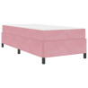 Estructura de cama Otro Rosa y blanco 80 x 200 cm Terciopelo 2