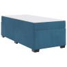 Estrutura da Cama Outros Azul escuro 90 x 190 cm Veludo 2