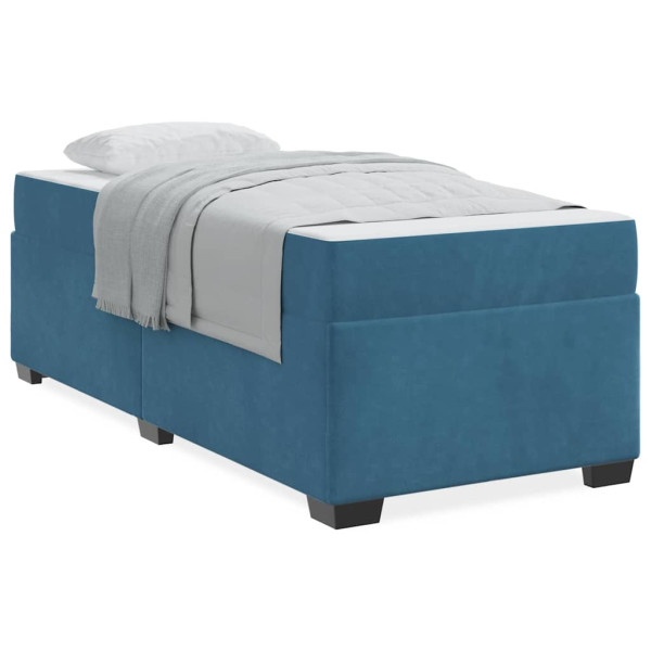 Estrutura da Cama Outros Azul escuro 90 x 190 cm Veludo M 4