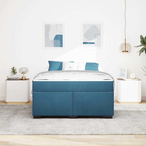 Estructura de cama Otro Azul oscuro 160 x 200 cm Terciopelo M 5