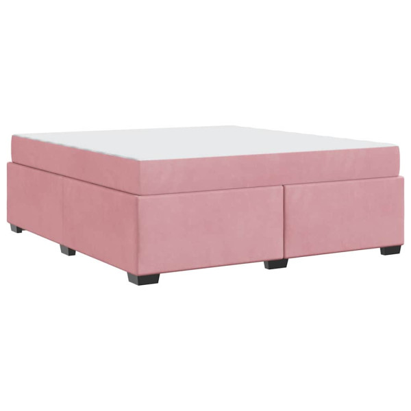 Estrutura da Cama Outros Rosa 180 x 200 cm Veludo M 2