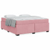 Estrutura da Cama Outros Rosa 180 x 200 cm Veludo 4