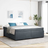 Estrutura da Cama Outros Cinzento escuro 200 x 200 cm Veludo 1