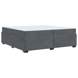 Estrutura da Cama Outros Cinzento escuro 200 x 200 cm Veludo H