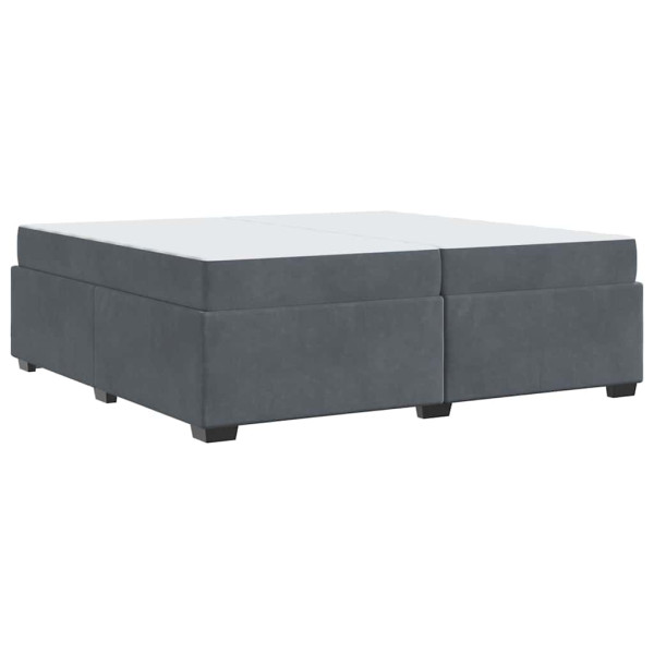 Estructura de cama Otro Gris oscuro 200 x 200 cm Terciopelo M 2