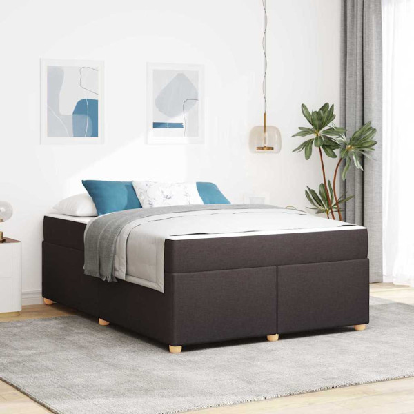 Estructura de cama Otro Marrón oscuro 160 x 200 cm tela D