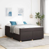 Estrutura da Cama Outros Castanho escuro 160 x 200 cm tecido 1