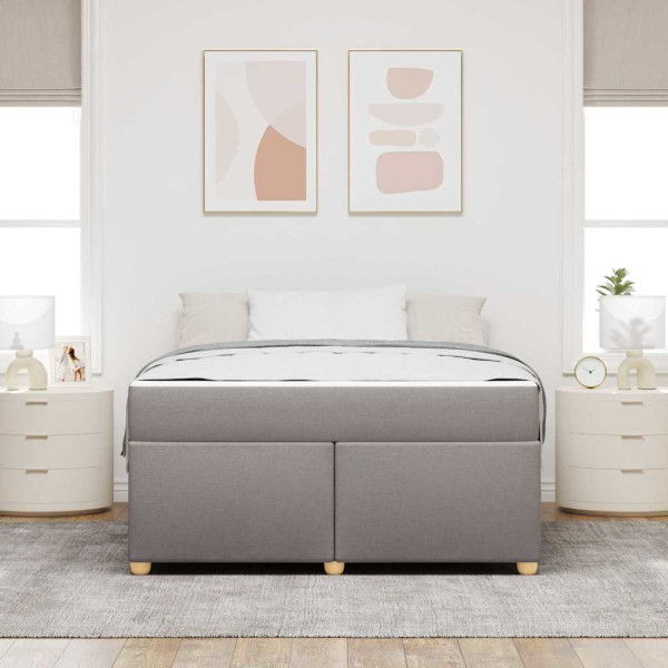 Estrutura da Cama Cinzento-acastanhado 160 x 200 cm tecido M 5