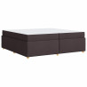 Estructura de cama Otro Marrón oscuro 200 x 200 cm tela 2