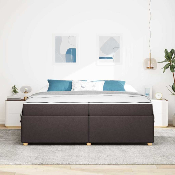 Estructura de cama Otro Marrón oscuro 200 x 200 cm tela M 5